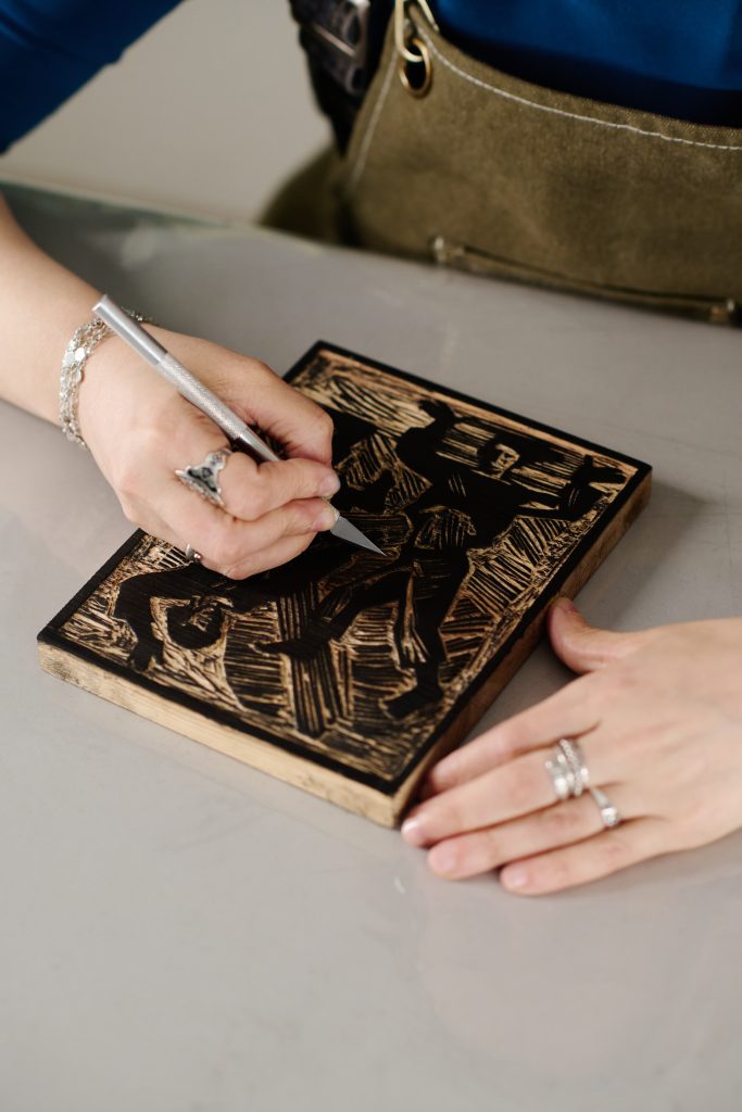 taller de grabado en linoleo en Salamanca
